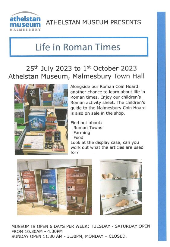 Athelstan Museum presents Life in Roman Times